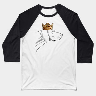 Pointer Dog King Queen Wearing Crown Baseball T-Shirt